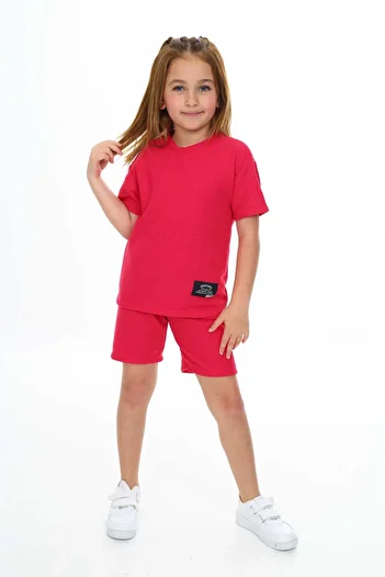 My Kids Wear طقم بناتي برقبة دائرية مع شورت