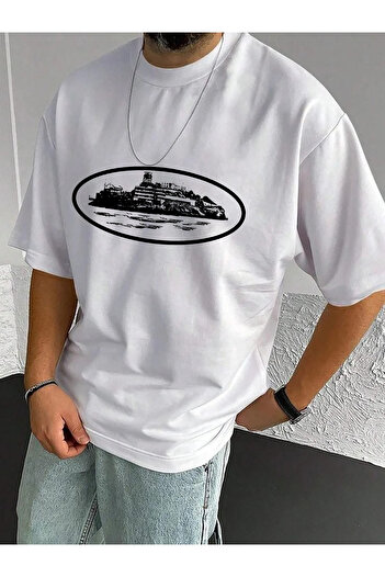 Pisa Art Μπλουζάκι Corteiz Λευκό Oversize