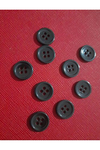 Beyna Italian Black Polyester Button 1.5 cm 1 Pack 20 Pieces