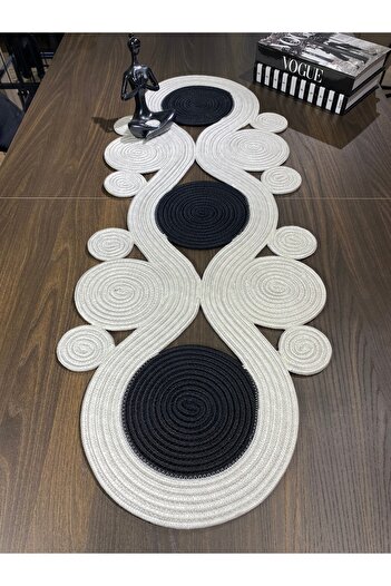 MaVaux Ahenk Jute Straw Look Runner - 40x110, fata de masa cu design special, iuta Ranir