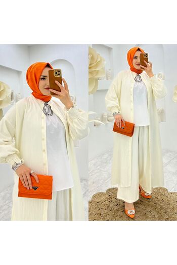 FIRSTESLEM Alisa Tunic and Trousers Double Patterned Set