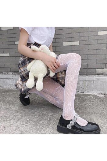 Touz Moda Hello Kitty Готичні білі колготки