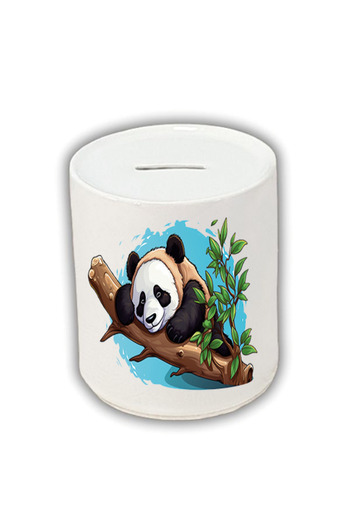 lili hediyelik Panda Printed Tree Piggy Bank - Money Savings