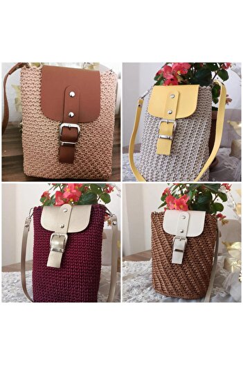 orhanucuzluk Tan Leather Cell Phone Bag Cover Set - 1 Piece