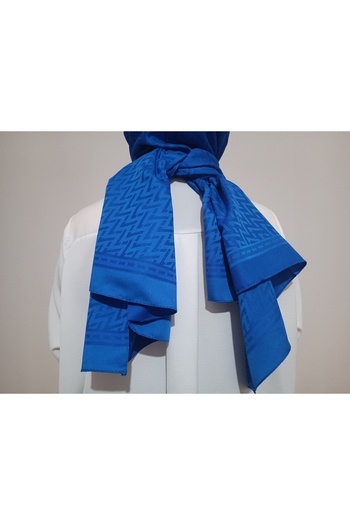 Levidor Blue Jacquard Shawl
