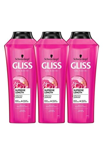 Gliss Supreme Length 400 ml Protective Shampoo - Biotin Complex and Peony Flower Extract