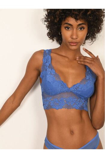BICCA Σουτιέν με δαντέλα σειράς Elysia Longline Lace Floral Bralette χωρίς εσώρουχα μπλε