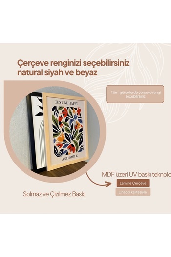 Linacci Linwood 2-Piece Framed Mdf Print Matisse Green Leaf Natural Laminated Wood Look