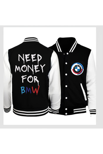 Edizen 2024 BMW Printed Oversize Premium College Jacket - 100% βαμβάκι