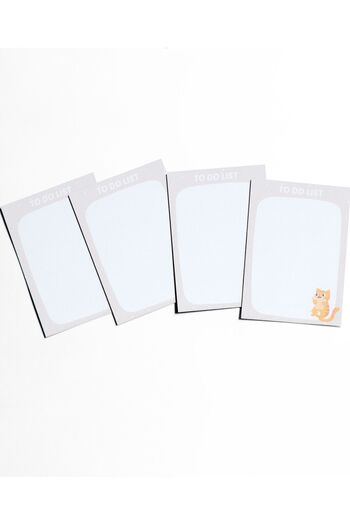 Grdall 4 قطع A7 Mini Memo Pad - لوحة ملاحظات، لوحة مذكرة، قائمة المهام، مخطط، قائمة المهام