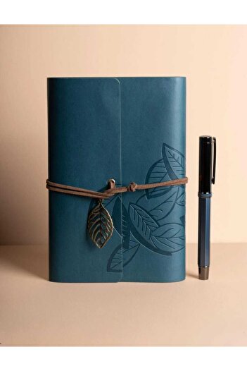 MRShopping Special Design MR Leather Kraft Paper Notebook and Pen Gift Set
