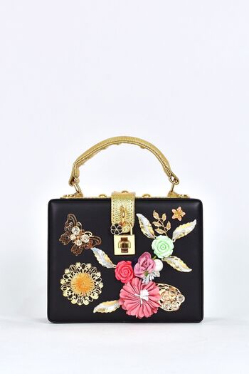 ELATAE Women's Shoulder Strap Floral Evening Dress Daily Handbag 17605