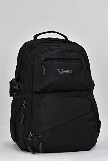 ELATAE Unisex Multi-Eye Daily Travel School Backpack Black 51538