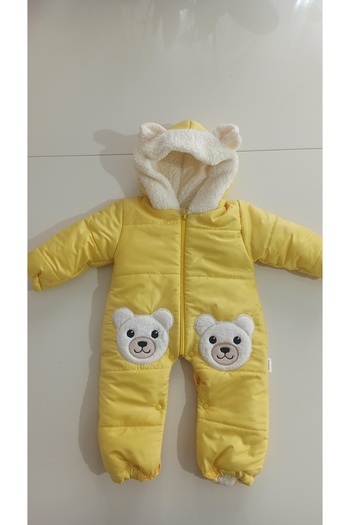 patpat baby İçi peluş astarlı yağmur ve rüzgar geçirmez komple açılabilir rahat giyilebilir astronot tulum