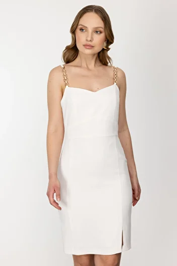 Ekol Slit Detailed Rope Strap Dress