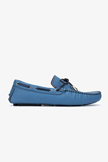 Valmenti Pantofi loafer din piele naturală albastră pentru bărbați Veronique