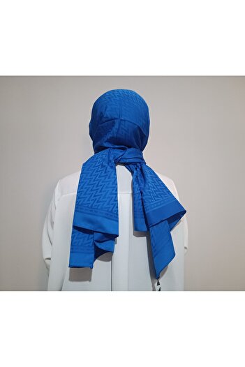 Levidor Blue Jacquard Shawl