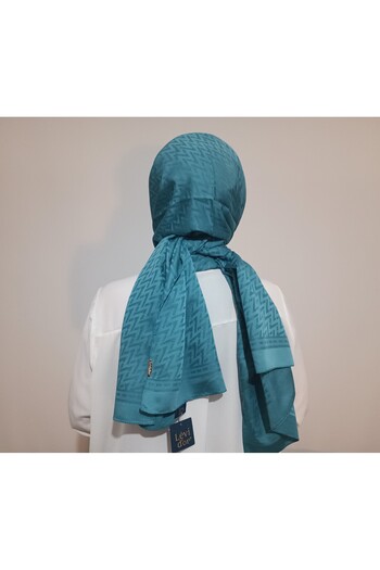 Levidor Blue Jacquard Shawl