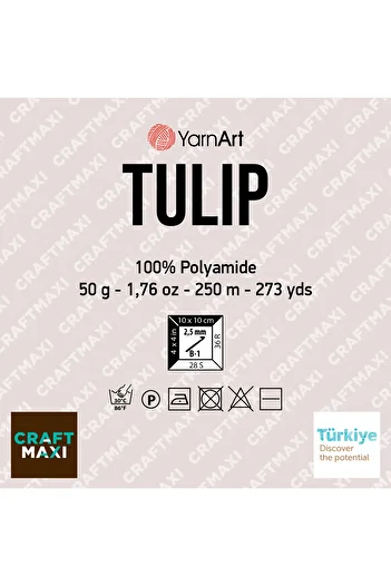 Yarnart Tulip - Glittering Lace Thread Gray-479