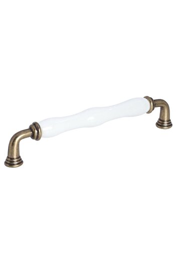 Porcellana Perla Porcelain Handle Cabinet Drawer Furniture Kitchen Handle Sapphire 160mm-white-antique-stk0794