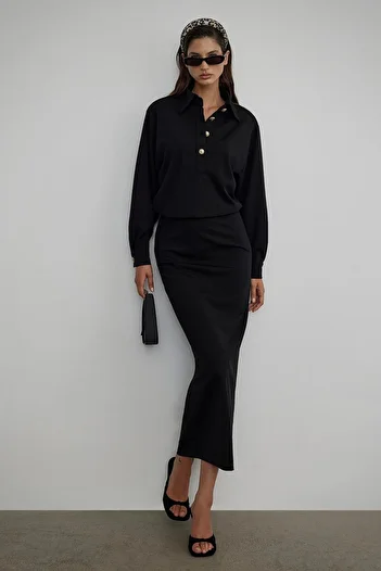 Suud Collection Black Jade Maxi Dress