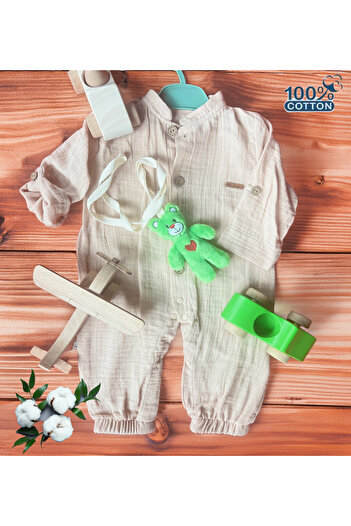 Sole Eoko-tex Certified 100% Organic Cotton Muslin Baby Jumpsuit