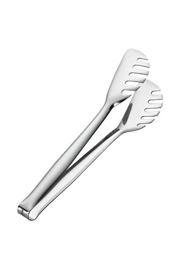Nehir Paslanmaz 5 Parça Çelik Pasta Makarna Servis Kaşık Şeker Maşa Seti Takımı Parlak