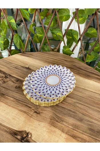 GÜRCÜGLASS 17 Cm Jewel Dessert Plate Set