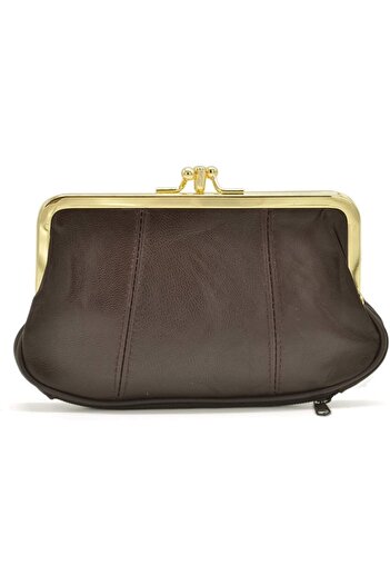TopTrendy Leather Brown Women's Wallet with Clip