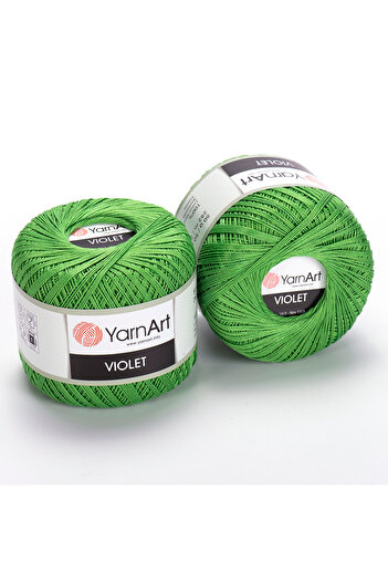 Yarnart Βιολετί - Mercerized Lace Νήμα Πράσινο-6332