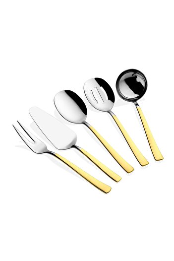 Dame Marie 24K Gold Plated 5 Piece Small Sauce Serving Set
