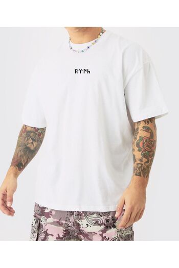 Uniquetex Gokturk Patterned Turksh Oversize T-Shirt