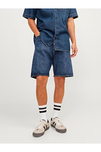 Jack & Jones Jack Jones Jjıchrıs Jjcooper Shorts Am 425 Erkek Mavi Şort 12252981-07