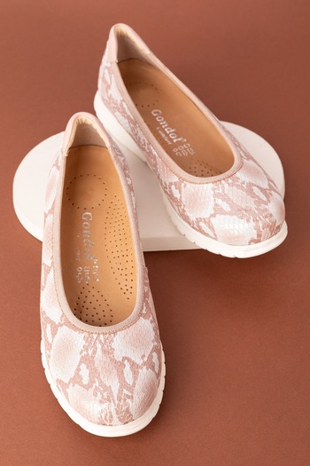 Gondol Women's Genuine Leather Very Light Comfortable Daily Ballerinas Ell.6311