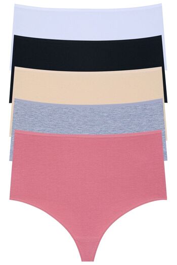 Miss Blue Moon Extra High Waist 5-Piece Thong 2760