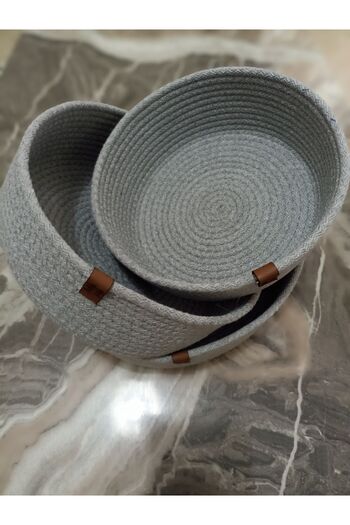 MADAM Wicker Basket, Multi-Purpose 3-Piece Handmade Organized Basket Basket1