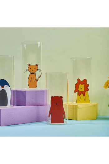 Perotti Transparent Animals Set of 6 Glasses - 400 ml
