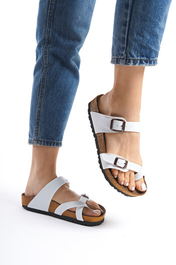 ZİESCE Γυναικείες καλοκαιρινές παντόφλες White Flip Flops