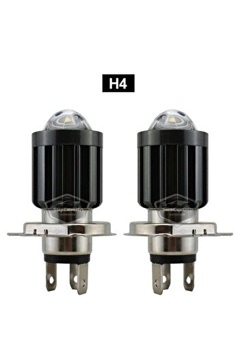 ŞüsCarOto Aksesuar Ford Fiesta 2002-2008 Uyumlu Mercekli Far Ampulü Led Xenon Sarı-Beyaz Şimşek Etkili Uzun Kısa