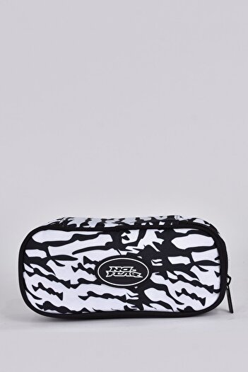 No Fear Pencil Bag 03575 Oval Black White Single Compartment