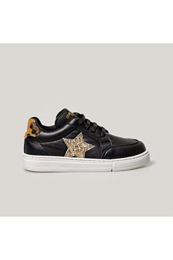 Merli&Rose Star Bebek Sneaker | Siyah-leopar-gold