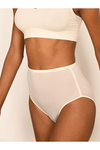 BICCA Casey Series High Waist Comfort Model Comfortable Brief Panties Ecru