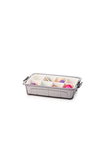 Şener collection 2.8 lt 8 Compartment Organizer Box - Makeup and Jewelry Organizer