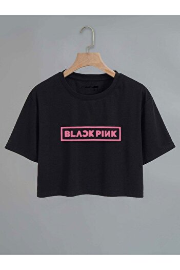 Machetta Girl - Black Rose Printed Crop T-shirt