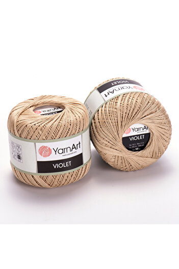 Yarnart Βιολετί - Mercerized Lace Rope Beige-4660