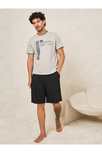 Styli Sleep Zone Graphic Print T-Shirt & Shorts Set