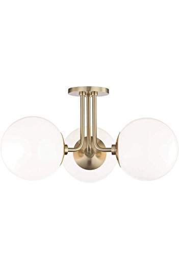 Lambadar Üçlü Eskitme Marin Model Modern Glop Camlı Avize