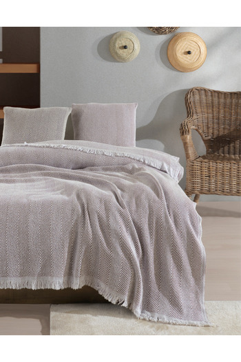 Lux Touch Lily Mink Single Cotton Tufted Bed - 145x200cm Sofa Armchair Cover