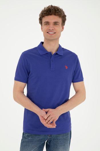 U.S. Polo Assn. ΒΑΣΗ. POLO ASSN. Υφαντό μπλουζάκι πόλο με λαιμόκοψη