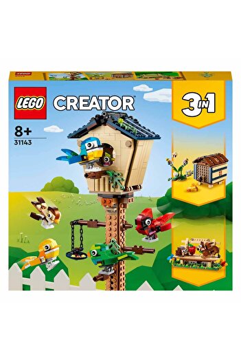 LEGO Creator 3’ü 1 Arada Kuş Evi 31143 - 8 Yaş ve Üzeri Çocuklar için Kuşlar, Kirpi, Sincap